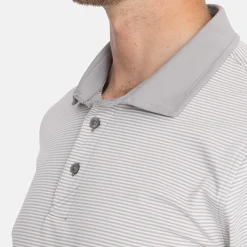 Cutter & Buck Pikétröjor Herr-Virtue Polo Stripes Silver Silver (94)