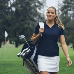 Cutter & Buck Pikétröjor Dam-Virtue Polo V-Neck Blå Navy (580)