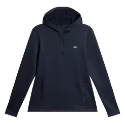 J.Lindeberg Tröjor Dam-W Aerial Quarter Hood Blå JL Navy