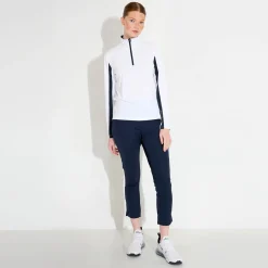 Abacus Tröjor Dam-W Aloha Uv Longsleeve Vit 193-White-Navy