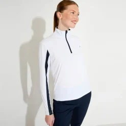 Abacus Tröjor Dam-W Aloha Uv Longsleeve Vit 193-White-Navy
