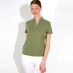 Abacus Pikétröjor Dam-W Bovey Drycool Grön 508-Linden