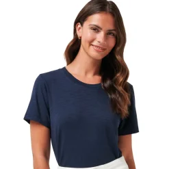 Travis Mathew Pikétröjor Dam-W Cloud Tee Navy-Blazer