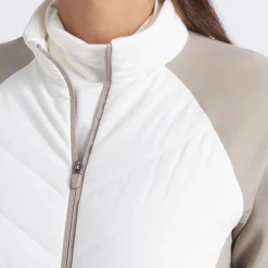 Puma Jackor Dam-W Cloudspun Fleece Hybrid Warm-White-Ice-Coffee