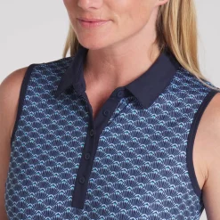 Puma Pikétröjor Dam-W Cloudspun Scallop Sl Deep-Navy