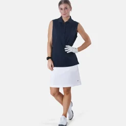 Abacus Pikétröjor Dam-W Cray Sleeveless Blå 300-Navy