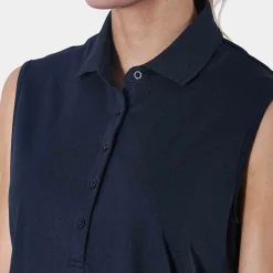 Abacus Pikétröjor Dam-W Cray Sleeveless Blå 300-Navy