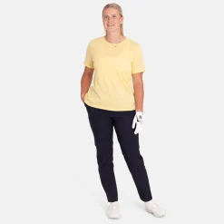 Peak Performance Pikétröjor Dam-W Explore Logo Tee Mellow-Yellow