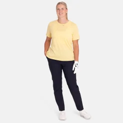 Peak Performance Pikétröjor Dam-W Explore Logo Tee Mellow-Yellow