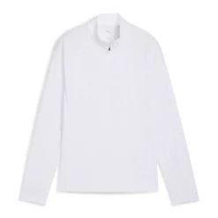 Puma Tröjor Dam-W Houndstooth 1/4 Zip White-Glow