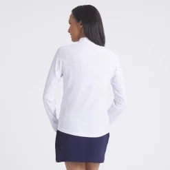 Puma Tröjor Dam-W Houndstooth 1/4 Zip White-Glow