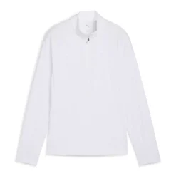 Puma Tröjor Dam-W Houndstooth 1/4 Zip White-Glow