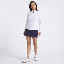 Puma Tröjor Dam-W Houndstooth 1/4 Zip White-Glow