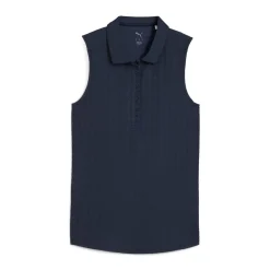 Puma Pikétröjor Dam-W Houndstooth Sl Deep-Navy