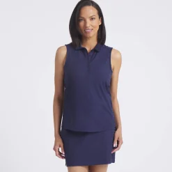 Puma Pikétröjor Dam-W Houndstooth Sl Deep-Navy