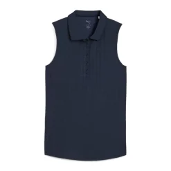 Puma Pikétröjor Dam-W Houndstooth Sl Deep-Navy