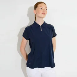 Abacus Pikétröjor Dam-W Manga Cupsleeve Blå 300-Navy