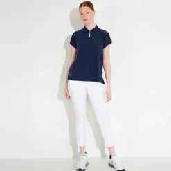 Abacus Pikétröjor Dam-W Manga Cupsleeve Blå 300-Navy