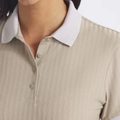 Puma Pikétröjor Dam-W Mattr Jacquard Stripe Ss Ice-Coffee