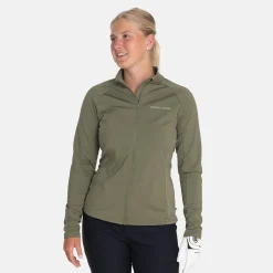 Bogeys & Birdies Tröjor Dam-W Mid Layer Full-Zip 2.0 Leaf Clover Green