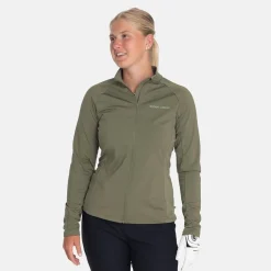 Bogeys & Birdies Tröjor Dam-W Mid Layer Full-Zip 2.0 Leaf Clover Green