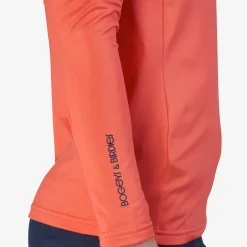 Bogeys & Birdies Tröjor Dam-W Mid Layer LS Zip Röd Coral