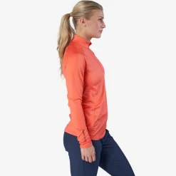 Bogeys & Birdies Tröjor Dam-W Mid Layer LS Zip Röd Coral