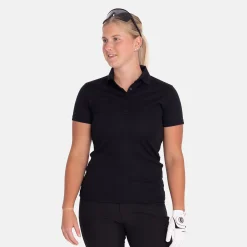 Abacus Pikétröjor Dam-W Prestwick Recycle Svart 600-Black