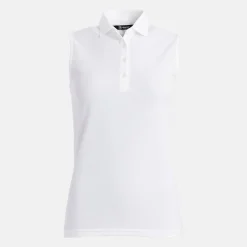 Abacus Pikétröjor Dam-W Prestwick Recycled Sleeveless Vit 100-White