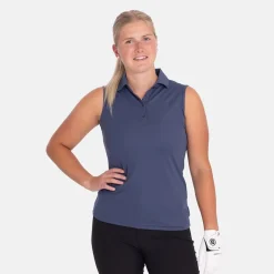 Abacus Pikétröjor Dam-W Prestwick Recycled Sleeveless 311-Steelblue