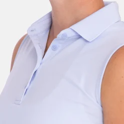 Abacus Pikétröjor Dam-W Prestwick Recycled Sleeveless Blå 310-Lt.Blue