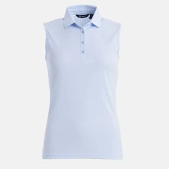 Abacus Pikétröjor Dam-W Prestwick Recycled Sleeveless Blå 310-Lt.Blue