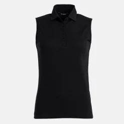 Abacus Pikétröjor Dam-W Prestwick Recycled Sleeveless Svart 600-Black
