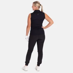 Abacus Pikétröjor Dam-W Prestwick Recycled Sleeveless Svart 600-Black