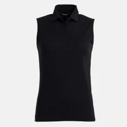 Abacus Pikétröjor Dam-W Prestwick Recycled Sleeveless Svart 600-Black