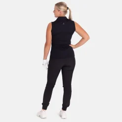 Abacus Pikétröjor Dam-W Prestwick Recycled Sleeveless Svart 600-Black