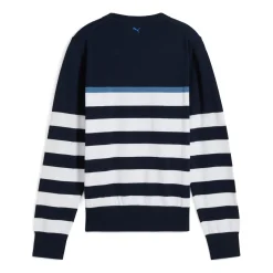 Puma Tröjor Dam-W Resort Stripe Sweater Deep-Navy-White-Glow