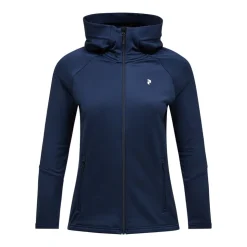Peak Performance Tröjor Dam-W Rider Essentials Zip Hood Blue Shadow-Blue Shadow-