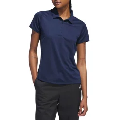 Adidas Pikétröjor Dam-W Solid Performance Short Sleeve Polo Shirt Blå CollegiateNavy