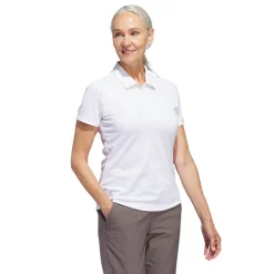 Adidas Pikétröjor Dam-W Solid Performance Short Sleeve Polo Shirt Vit White