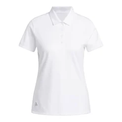 Adidas Pikétröjor Dam-W Solid Performance Short Sleeve Polo Shirt Vit White