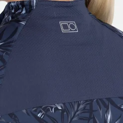 Bogeys & Birdies Pikétröjor Dam-W Tech Blade SL AOP Blå Navy/Chambray