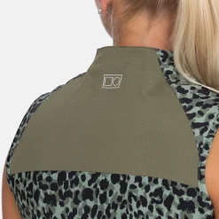 Bogeys & Birdies Pikétröjor Dam-W Tech Blade SL AOP Svart Clover Green/Black