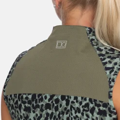 Bogeys & Birdies Pikétröjor Dam-W Tech Blade SL AOP Svart Clover Green/Black