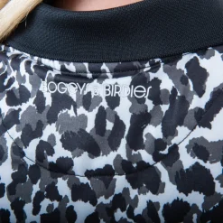 Bogeys & Birdies Pikétröjor Dam-W Tech Button AOP Svart Vit Black/White