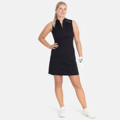 Bogeys & Birdies Skorts & Kjolar|Klänningar-W Tech Dress Zip Collar Svart Black
