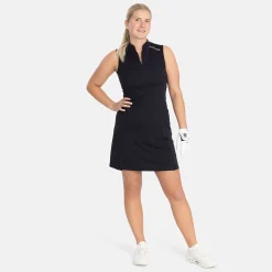 Bogeys & Birdies Skorts & Kjolar|Klänningar-W Tech Dress Zip Collar Svart Black