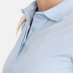 Bogeys & Birdies Pikétröjor Dam-W Tech Hidden Buttons Chambray Blue