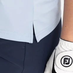 Bogeys & Birdies Pikétröjor Dam-W Tech Hidden Buttons Chambray Blue