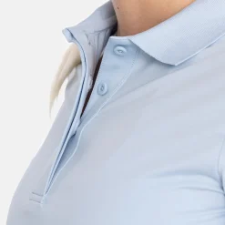 Bogeys & Birdies Pikétröjor Dam-W Tech Hidden Buttons Chambray Blue